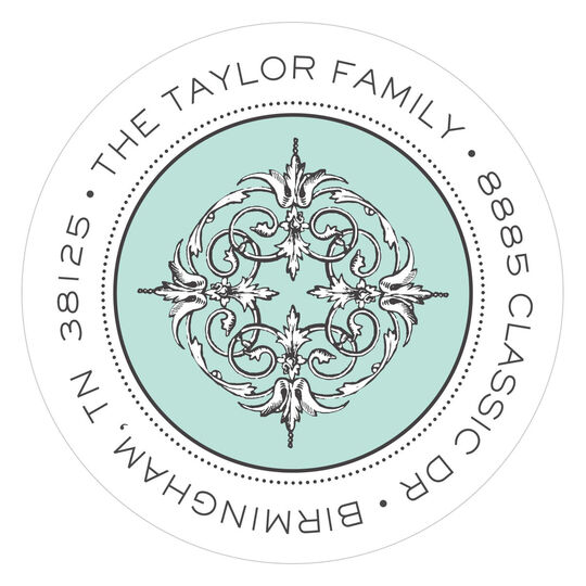 Elegant Affair Round Address Labels